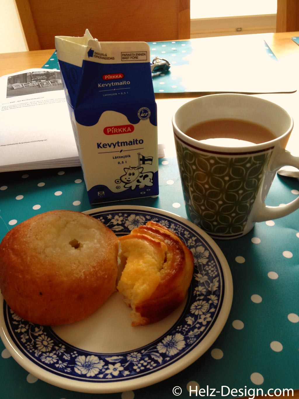 Erstes Frühstück in Finnland