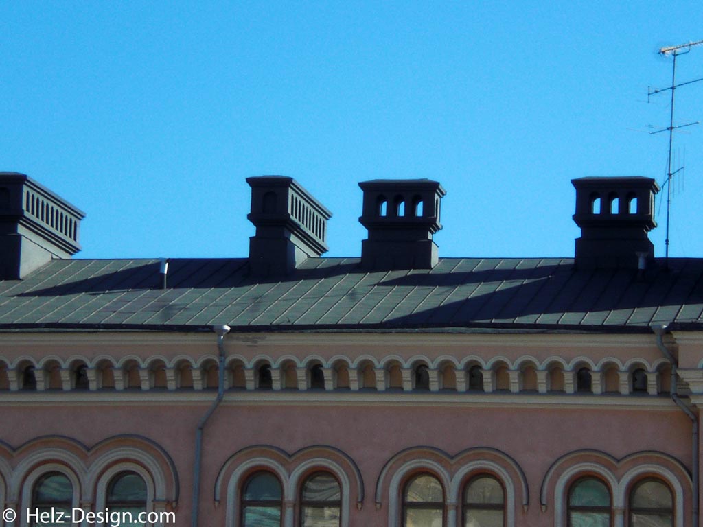 Dachdetails eines Hauses in der Snellmaninkatu 