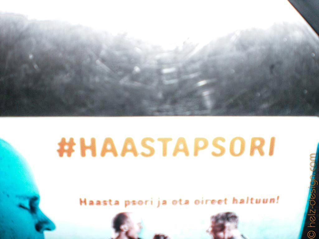 #haastapsori … Werbung in der Tram