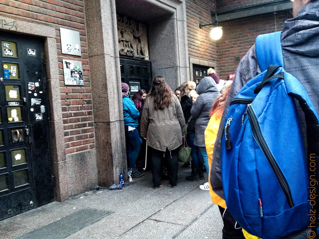 Fans in front of Tavastia Klubi