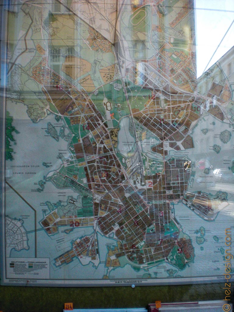 Alte Karte von Helsinki