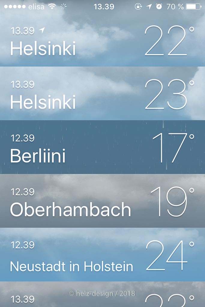 es wir warm in Helsinki