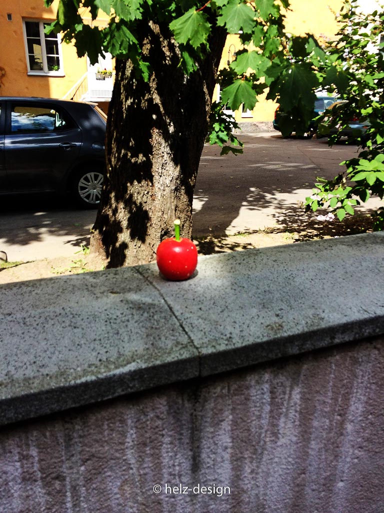 Schau auf diesen Apfel