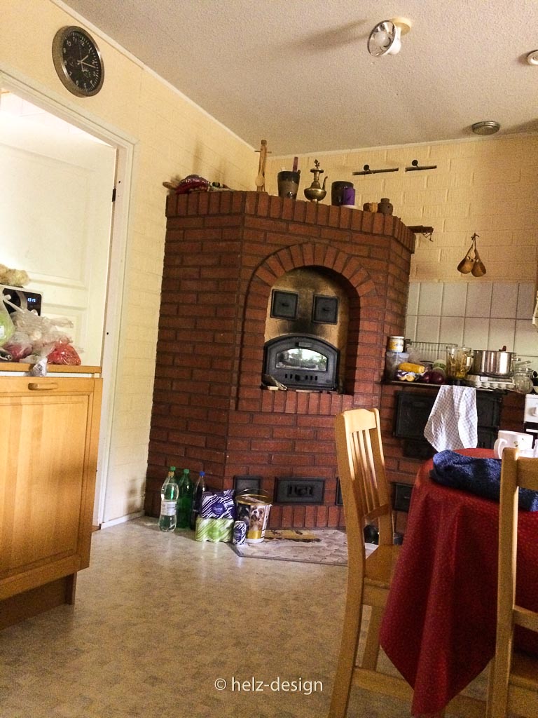 Ein geiler gemauerter Ofen in der Küche